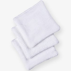 Lot de 3 lingettes lavables réutilisables